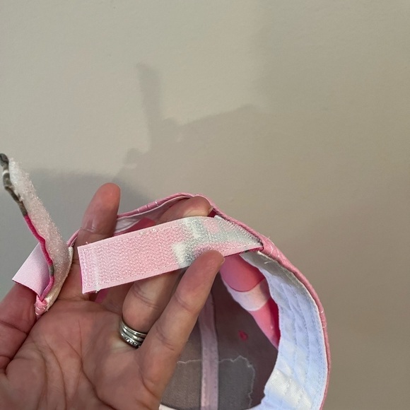 Ladies Baseball Hat Pink Camo USA Flag Cap - Picture 3 of 7